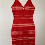 Madden Girl Red and White Bodycon knit Mini Dress with Spaghetti Straps summer vacation Photo 4