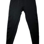 Set Active Seamless Leggings Women's Medium Black Ribbed High Waist Logo EUC Photo 0