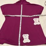 Avon sz L raspberry drapy flowy rhinestone embellished front knit top EUC Purple Size L Photo 5