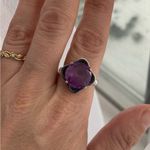 Taxco Mexico Amethyst And Sterling Silver Ring Flower Floral Size 8.75 Purple Photo 12