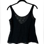 Black Sheer Mesh Lace Tank Top WhimsiGoth Dark Fairy Grunge Small Photo 0