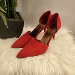 breckelle's Megan 21 Red Faux Suede Pointed Toe Pumps 8 Photo 2
