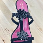 Kate Spade  New York Black Satin Open Toe‎ Embellished Strappy Heel - Size 7B Photo 8