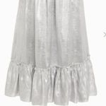 Shrimps Pearl Belt Metallic Midi skirt In Silver Size 8 Photo 5