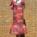 Winnie Fashion hawaii Hawaiian MuuMuu Hawaiian Dress Floral dress Red Size M Photo 4