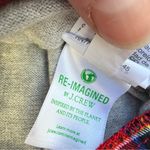 J.Crew Gray Long sleeve shirt with Red Tartan Plaid collar and hem, size small Photo 5