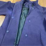 Lane Bryant  Retro Chic Plum Purple Pea Coat Cape Jacket Faux Fur Size 1X 14/16 Photo 6