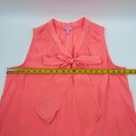 Lilly Pulitzer Lily Pulitzer Coral Sleeveless Bow Tie Blouse 100% silk Photo 8