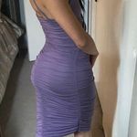 NEW "Hug Me Tight" Purple Ruched Midi Dress Size M Photo 2