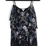 Nordstrom NWT BP Black Paisley Floral Pleated Ruffle Romper XS Photo 0