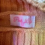 Pink Lily Cozy tan cable knit cropped sweater with a vintage vibe. Brand . Size L Photo 3