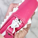 Valentino Garavani Pink & White Vitello Colorblock Rockstud Zip Around Wallet Photo 5