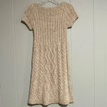 DEX Short Sleeve Sweater Dress Acrylic / Wool Blend Oatmeal Beige Size XS Tan Photo 1