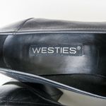 Vintage 90s Westies Black Leather Heeled Loafers Size 7 Photo 6