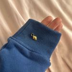 Gold heart colored charm Blue Photo 1