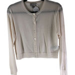 J.Crew  Featherweight Cashmere Cardigan Button Front Ivory S Photo 0