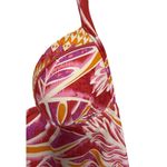 Leilani Womens Tankini Top Swimwear Pink Orange White Tropical Print Size 6 Photo 2