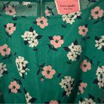 Kate Spade  Lily blooms smocked Floral Green women’s  Dress small Photo 1