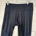 Nike  Dri Fit Blue‎ Shimmer Active Leggings Size Medium Photo 2