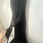 Newport News Vintage  Jumpsuit Womens Size 10 Black Chiffon Overlay Wide Leg Y2K Photo 6