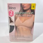 Felina Adaptive Cup Wire Free Bra 2 Pack Size Small Nude Seamless Support Photo 1
