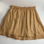 Old Navy  Woman’s Tan and Cream Midi Pleated Skirt Photo 2