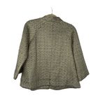 Kate Spade  New York Metallic Tweed Cropped Jacket Size L Gold Black Evening Photo 2