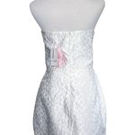Amanda Uprichard  NEW (No Belt) Joss Jacquard Floral Mini Dress White Large Photo 2