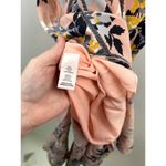 Cinq à Sept CINQ a SEPT Peach Pink Floral Print AINSLEY Tie Shoulder Fluted Silk Dress 4 Photo 8