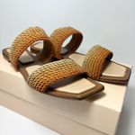 Alexandre Birman Orange and Tan Sandals with Woven Design size 40 Photo 3