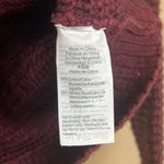 Madewell  XXS Side Button Boxy Turtleneck Sweater Burgundy Chunky Ribbed Modern Photo 5