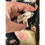 Derek Heart Floral Bodycon Mini Dress Black Pink Roses Size M Photo 2