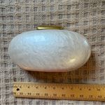 ZARA  Cream Clutch with Gold Accent Photo 3