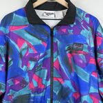 Reebok Vintage 90s  Jacket Windbreaker‎ All Over Print Poly Womens Medium Retro Photo 2