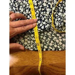 J.Crew  XS Navy Floral Blouse Viscose Short Sleeve Light Airy Top Blouse Photo 4