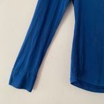 Antonio Melani Blue Button Down Shirt 100% Silk Minimalist Women's size Medium Photo 3