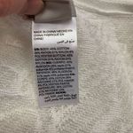 Chico's Top Womens XL White Floral Lace Burnout V-Neck 3/4 Sleeve Sweater Sheer Photo 4