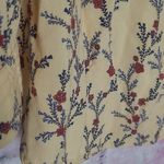 Sundance BUTTER YELLOW PLEATED RED BLUE FLORAL PRINTED HI LOW POPOVER BLOUSE M Photo 8