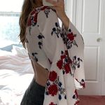 Floral Bell Sleeve Crop Blouse Multi Photo 2