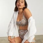 Everlane Square Neck Floral Bikini Top Size XXL Vacation Colorful Resort Summer Photo 4