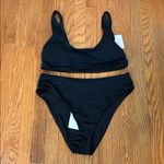 ANDIE  Bikini‎ Set Ventura Top 90s High Waisted Bottom Black size XL NWT Photo 3
