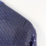 Lafayette 148 Asymmetric Sequin Silk Tunic Dress in Navy Blue Size 14 Photo 8