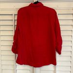 Ellen Tracy Ellen Tracy Red Linen Top Size Medium Photo 1