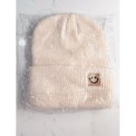 Unisex Winter Cozy Warm Cream Beanie Hat Unisex Knit Machine Washable Acrylic Photo 2