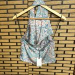 Ro & De  Blue Floral‎ Cowl Neck Tank Top Size XS Photo 1