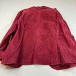 LAL Live A Little Suede Button Front Blazer Jacket‎ Burgundy Women's Red Size XL Photo 6