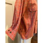 Christopher & Banks Plaid Jacket with Button Up Front, Pockets Shoulder Pads GUC Tan Size L Photo 1