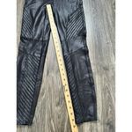 Spanx  by Sara Blakely Faux Leather Moto Leggings Womens Size L Black Biker Photo 1