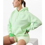 Athleta S Easy Fleece Hoodie Sweatshirt Mint Green Small Regular Photo 0