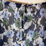 ZARA  Floral Print Pleated Romper‎ Long Sleeve Blue Green Size Large Photo 5